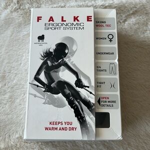 Falke Ergonomic Sport System Wool Tech 3/4 Tights Black